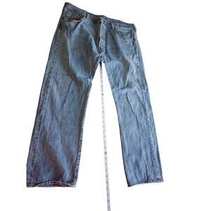 Levis 501 Jeans Button Fly Blue Denim Straight Leg Mid Rise Classic 38 x29 Retro